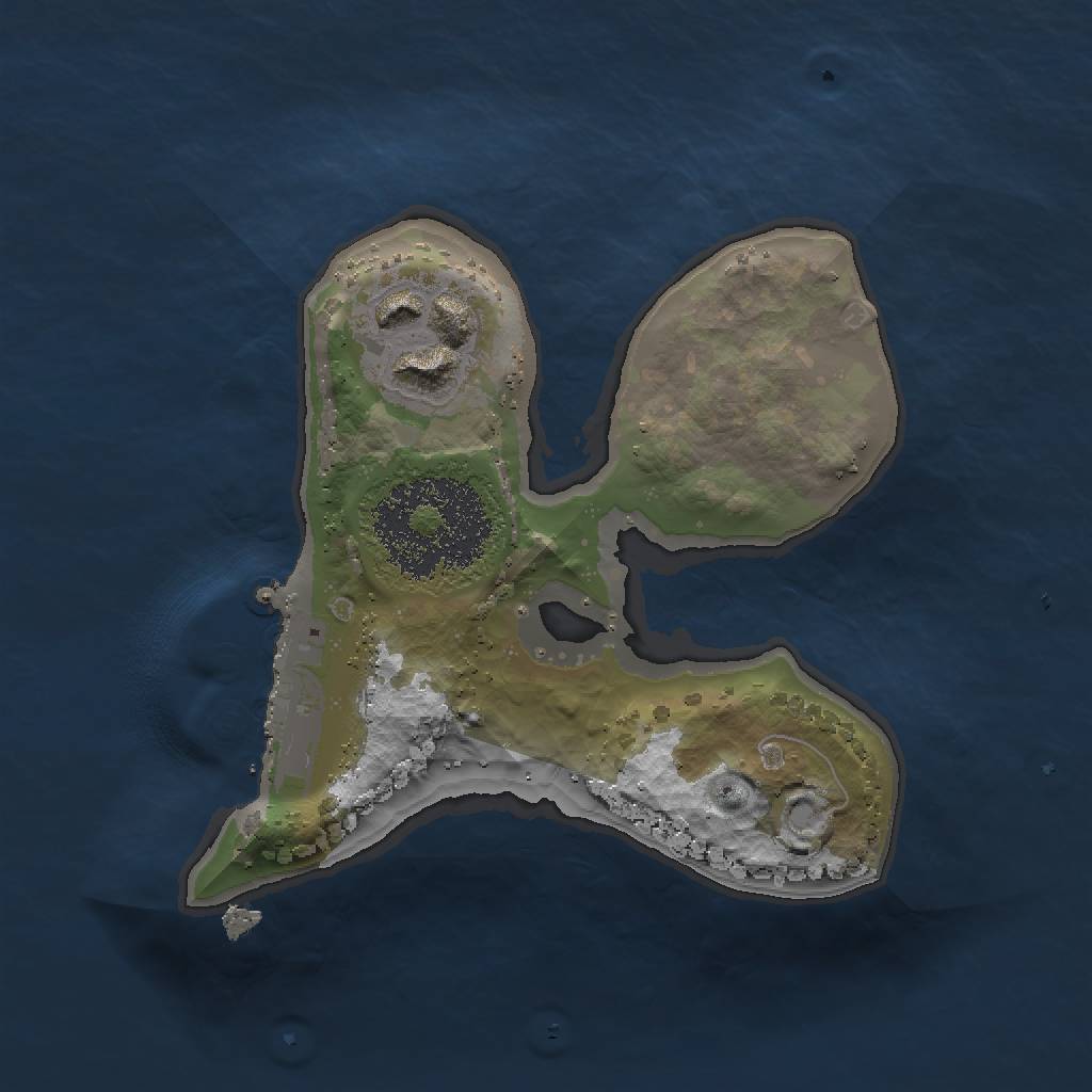 Rust Map: Procedural Map, Size: 1500, Seed: 546456456, 4 Monuments