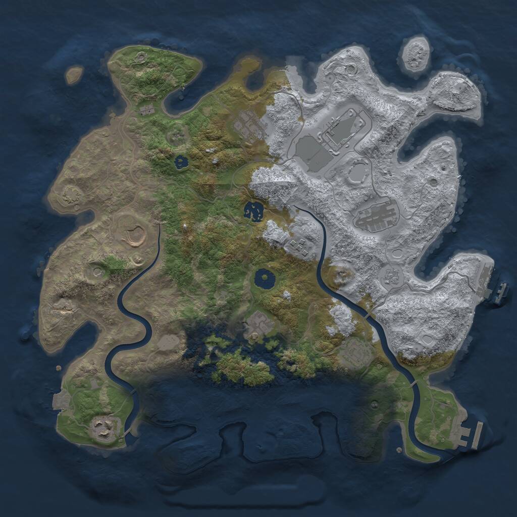 Rust Map: Procedural Map, Size: 3750, Seed: 112048966, 15 Monuments