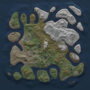 Thumbnail Rust Map: Procedural Map, Size: 4000, Seed: 2466, 11 Monuments