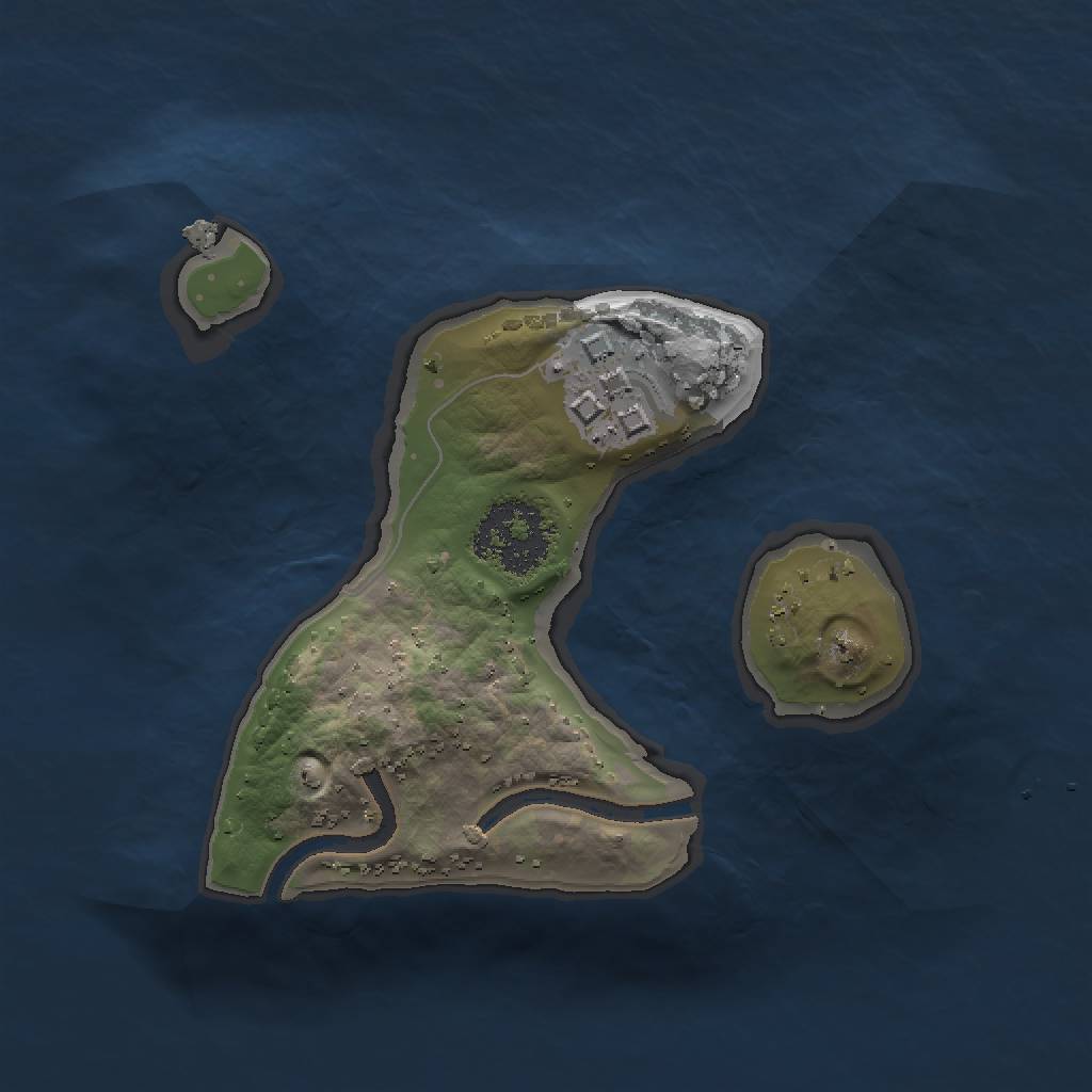 Rust Map: Procedural Map, Size: 1500, Seed: 600476667, 3 Monuments