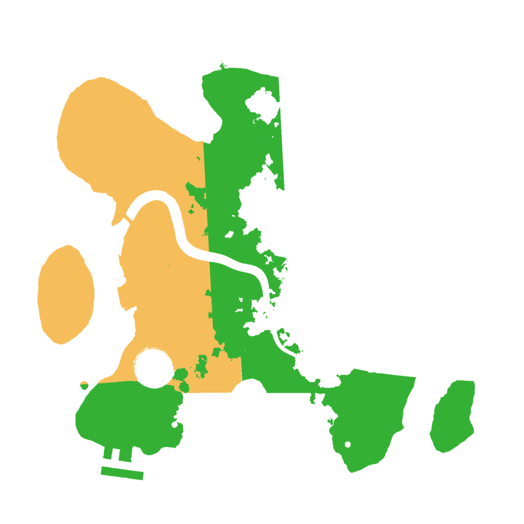 Biome Rust Map: Procedural Map, Size: 2500, Seed: 98547354