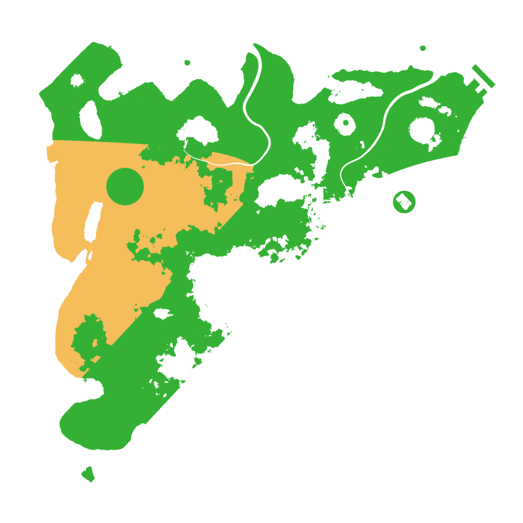 Biome Rust Map: Procedural Map, Size: 3700, Seed: 1990