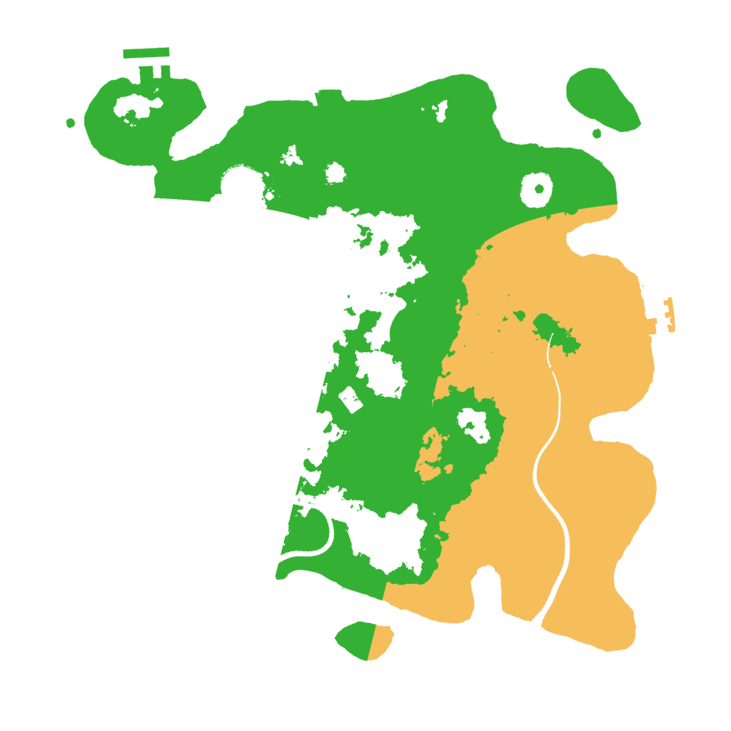 Biome Rust Map: Procedural Map, Size: 3200, Seed: 601075151