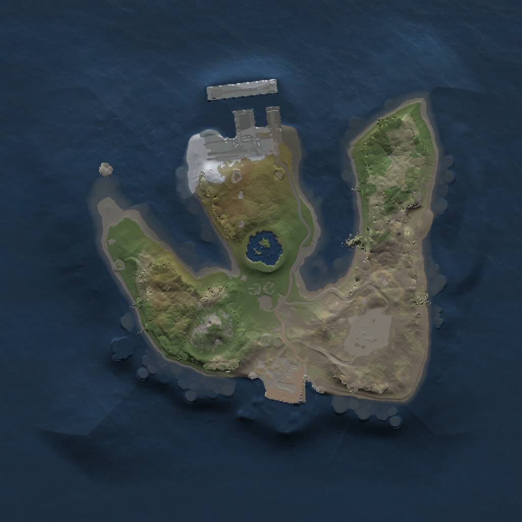 Rust Map: Procedural Map, Size: 1500, Seed: 1169565663, 2 Monuments