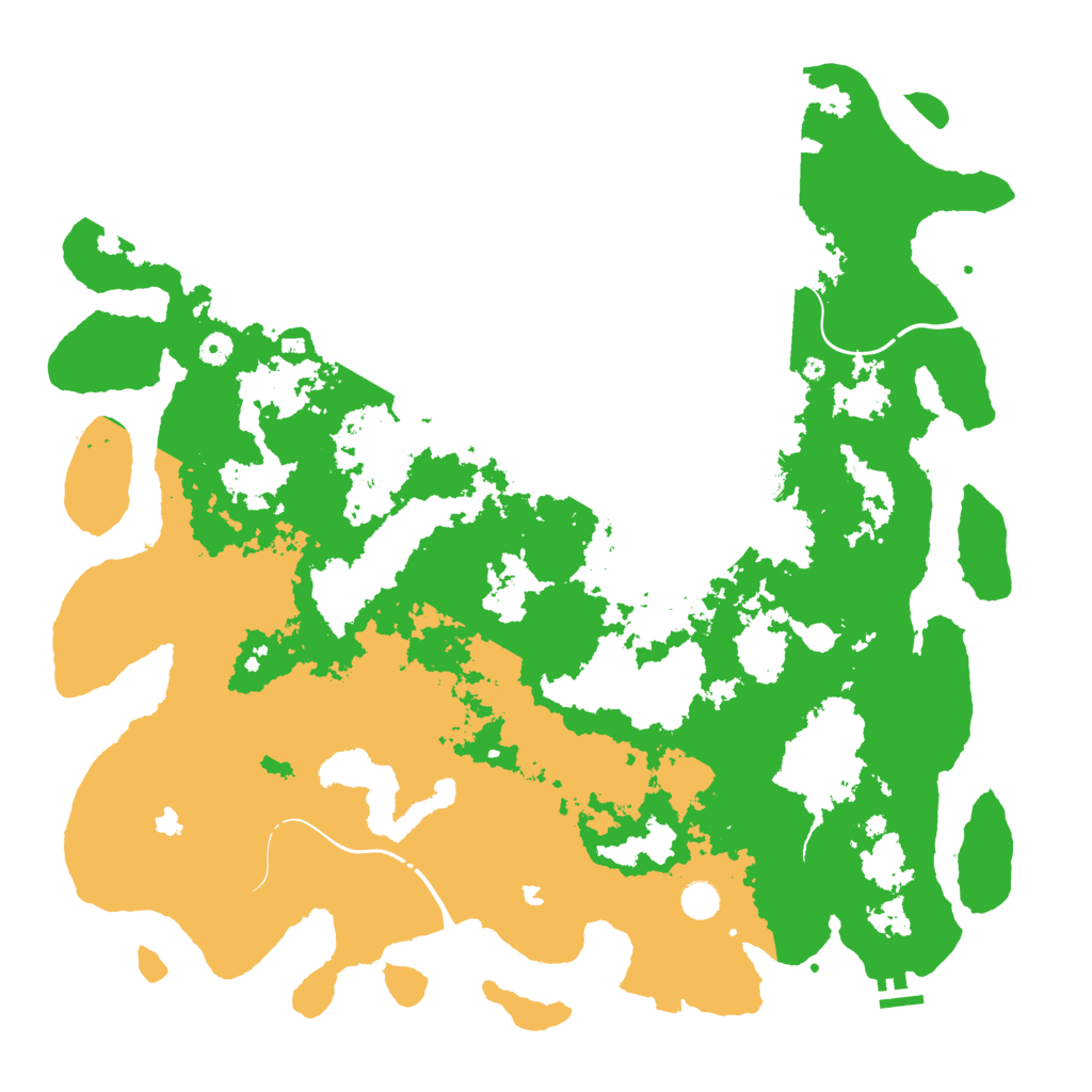 Biome Rust Map: Procedural Map, Size: 5000, Seed: 442001