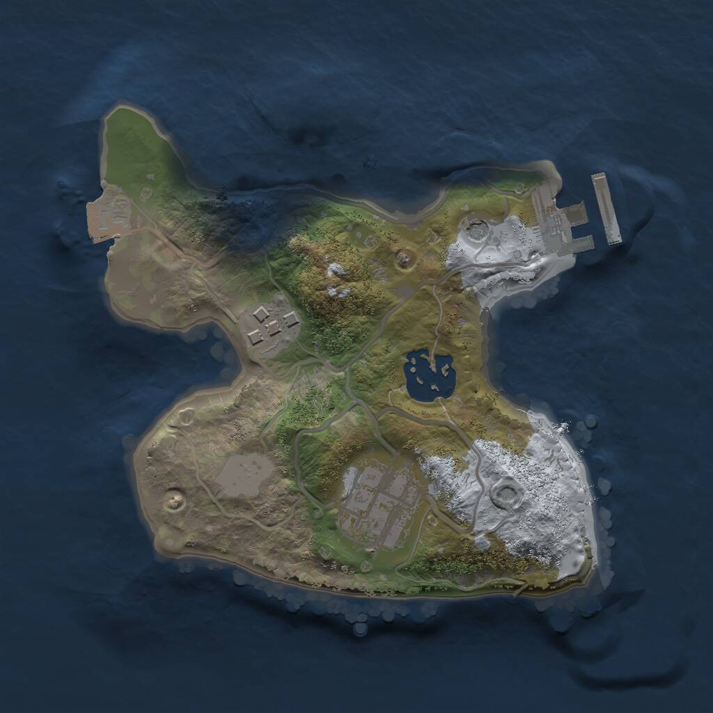 Rust Map: Procedural Map, Size: 2000, Seed: 1729671, 6 Monuments