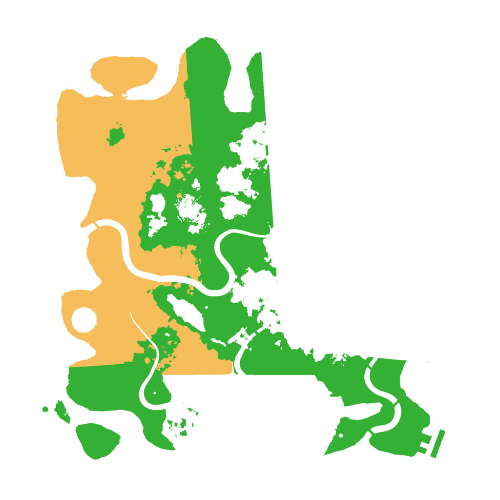 Biome Rust Map: Procedural Map, Size: 3500, Seed: 1542863183