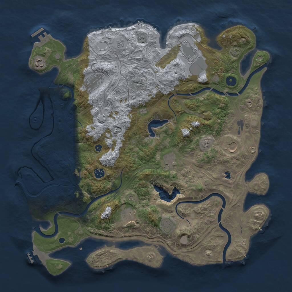 Rust Map: Procedural Map, Size: 4250, Seed: 19156, 15 Monuments