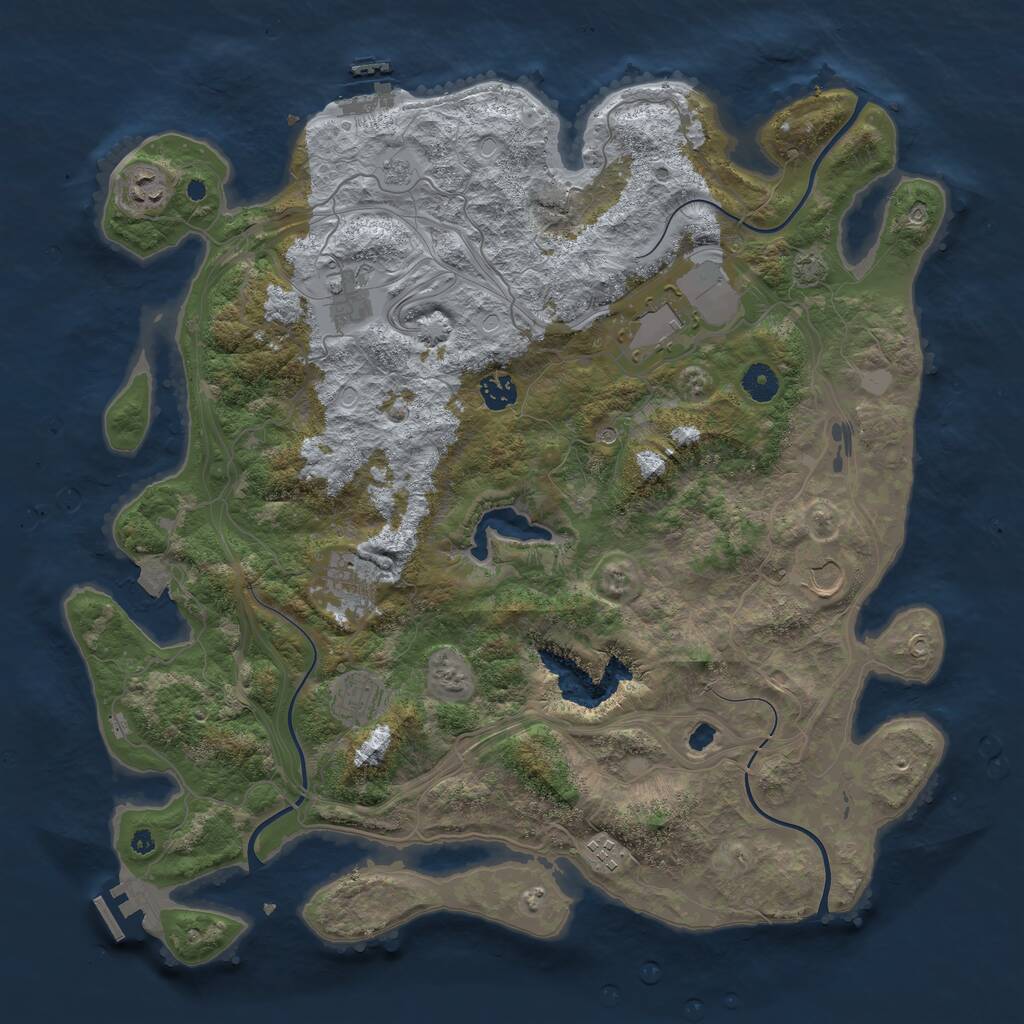 Rust Map: Procedural Map, Size: 4250, Seed: 19156, 14 Monuments