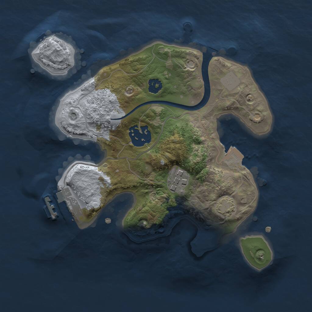 Rust Map: Procedural Map, Size: 2122, Seed: 236347132, 5 Monuments