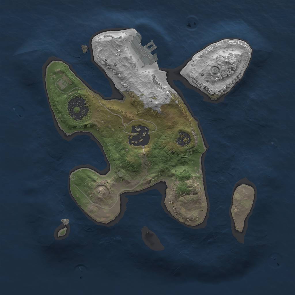 Rust Map: Procedural Map, Size: 2000, Seed: 983336, 4 Monuments