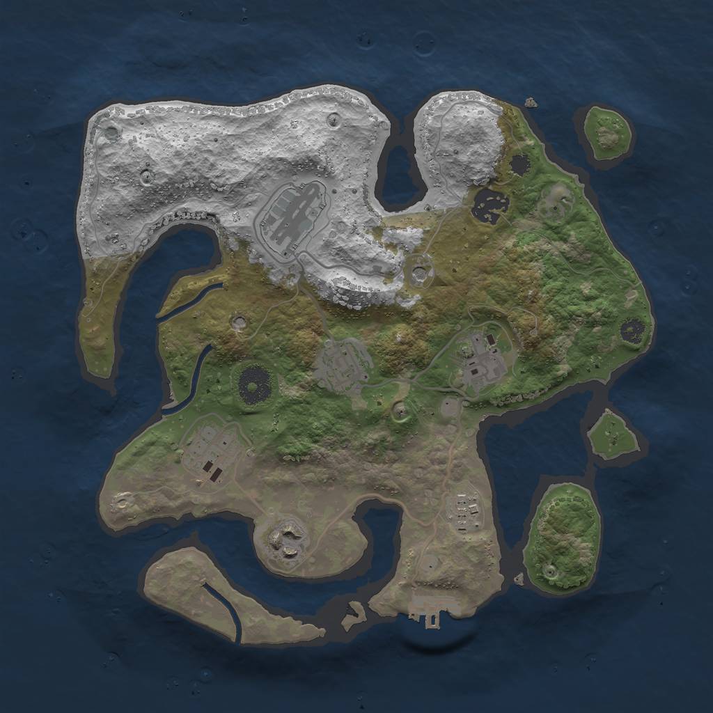 Rust Map: Procedural Map, Size: 3000, Seed: 488313064, 11 Monuments