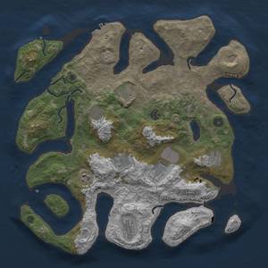 Thumbnail Rust Map: Procedural Map, Size: 4000, Seed: 2058358292, 15 Monuments