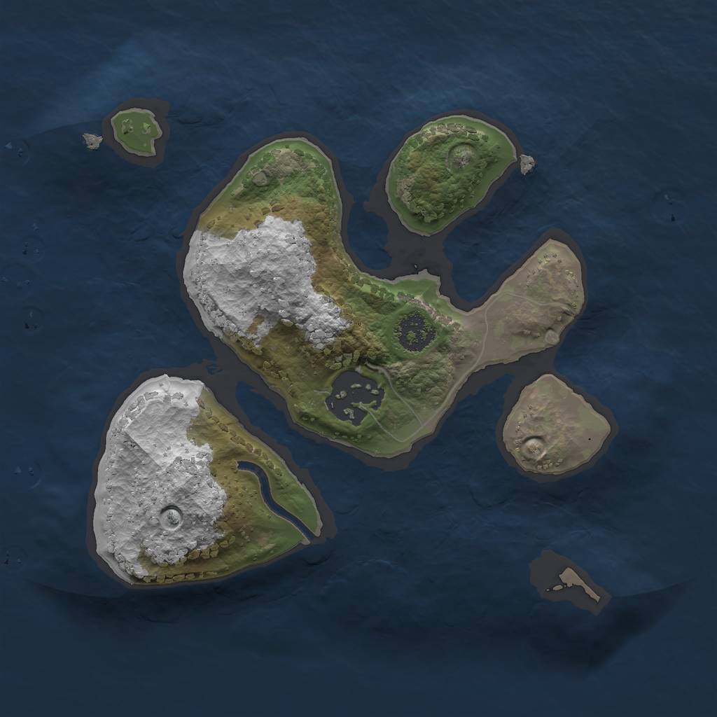 Rust Map: Procedural Map, Size: 2000, Seed: 749591168, 3 Monuments