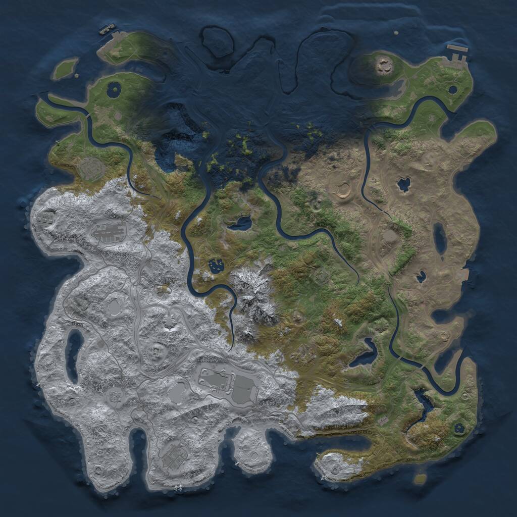 Rust Map: Procedural Map, Size: 5000, Seed: 755564494, 15 Monuments