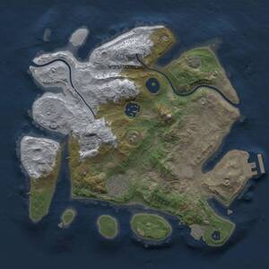 Thumbnail Rust Map: Procedural Map, Size: 2800, Seed: 3054, 7 Monuments