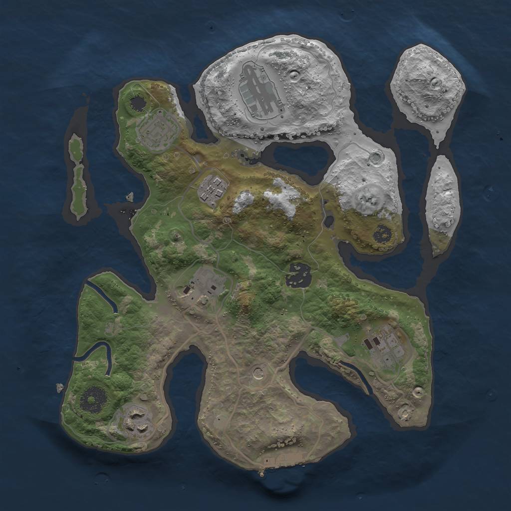 Rust Map: Procedural Map, Size: 2875, Seed: 92, 11 Monuments