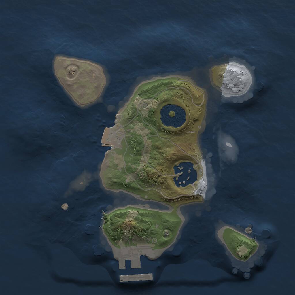 Rust Map: Procedural Map, Size: 1800, Seed: 6837102, 3 Monuments