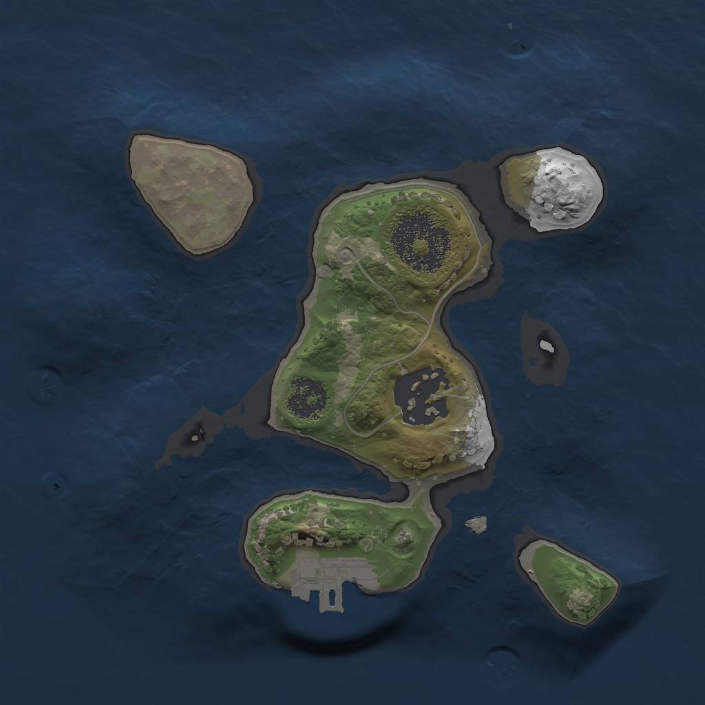 Rust Map: Procedural Map, Size: 1800, Seed: 6837102, 4 Monuments