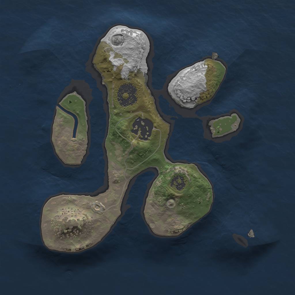 Rust Map: Procedural Map, Size: 2000, Seed: 286, 3 Monuments