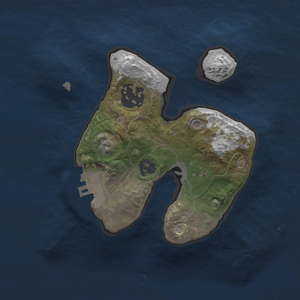 Rust Map: Procedural Map, Size: 1800, Seed: 777, 4 Monuments