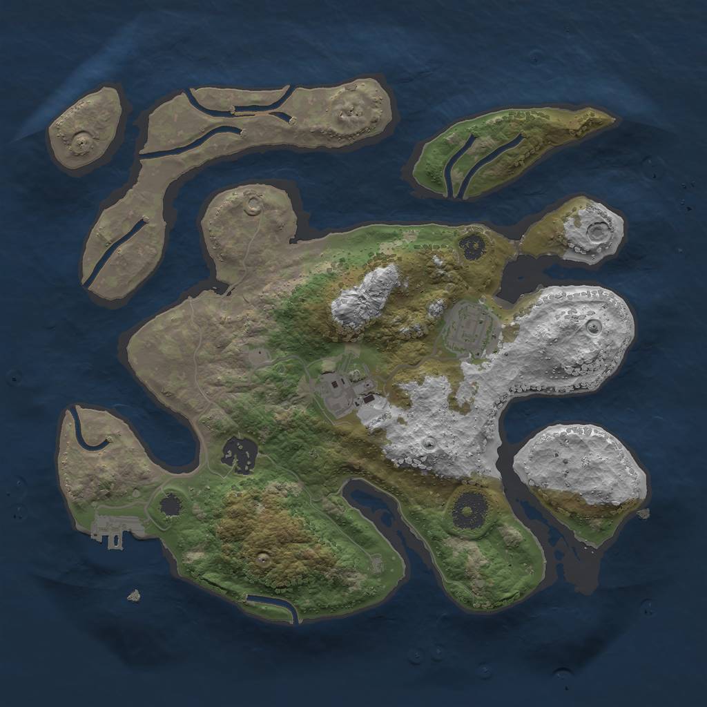 Rust Map: Procedural Map, Size: 2900, Seed: 50500, 6 Monuments