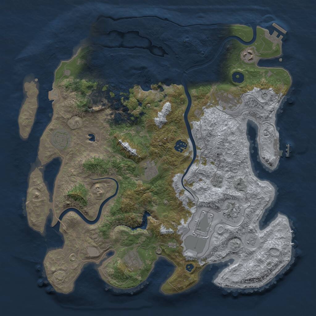 Rust Map: Procedural Map, Size: 4000, Seed: 198985826, 16 Monuments