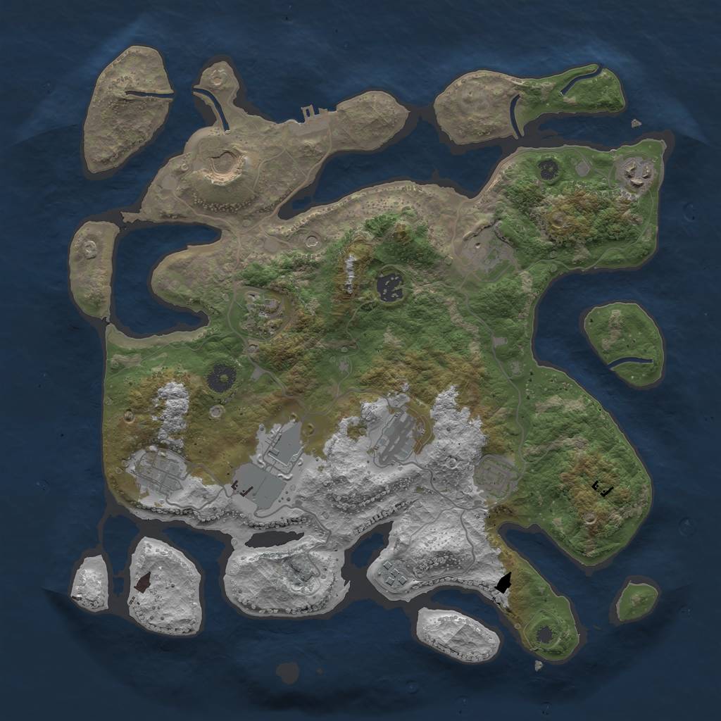 Rust Map: Procedural Map, Size: 3800, Seed: 1490, 14 Monuments