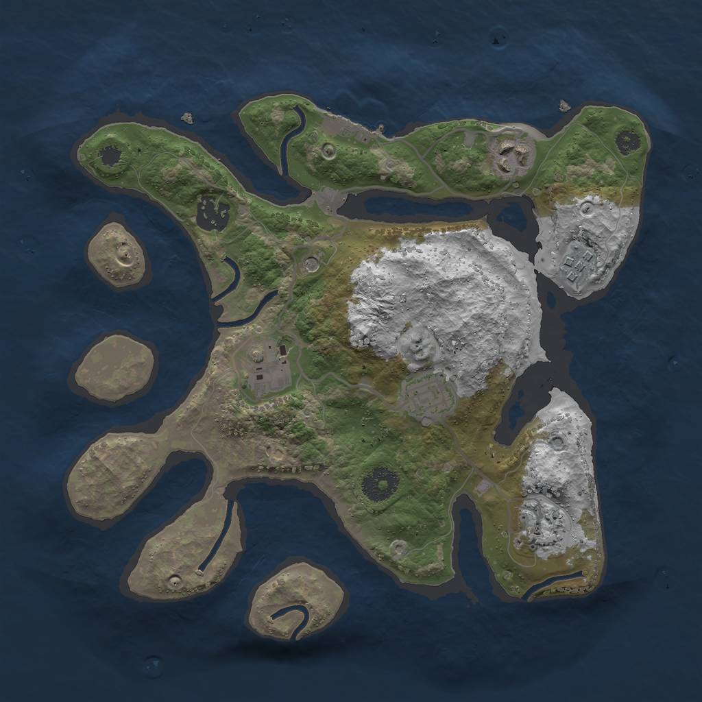 Rust Map: Procedural Map, Size: 3000, Seed: 210159760, 10 Monuments