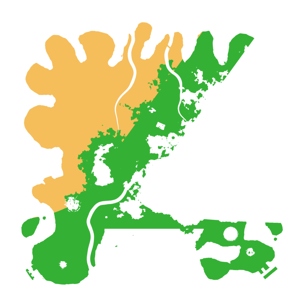 Biome Rust Map: Procedural Map, Size: 3800, Seed: 25992