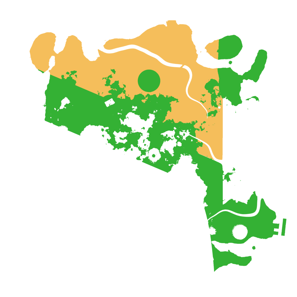Biome Rust Map: Procedural Map, Size: 3500, Seed: 299543101