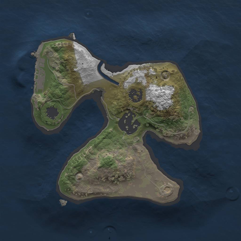 Rust Map: Procedural Map, Size: 1700, Seed: 74245, 4 Monuments