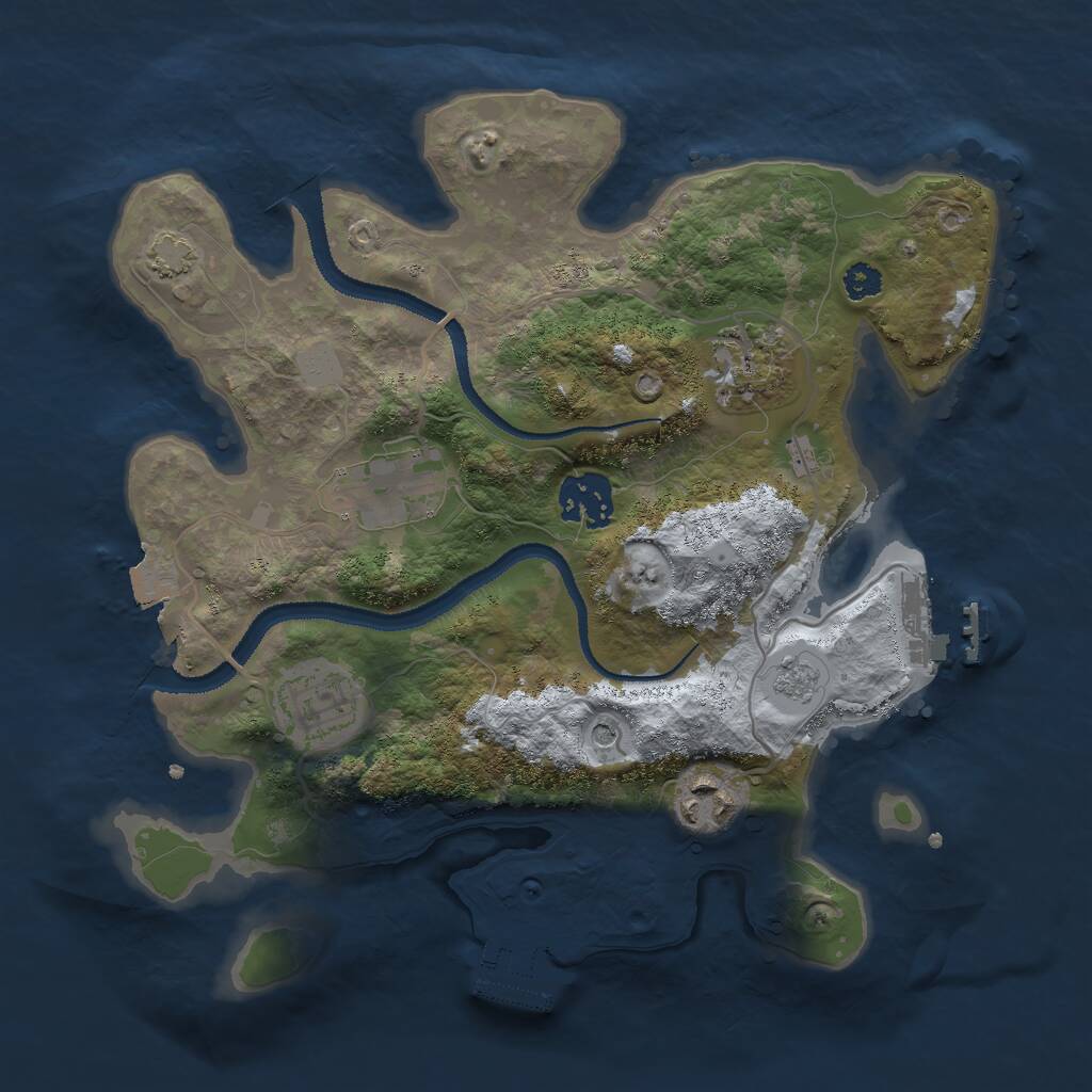 Rust Map: Procedural Map, Size: 2900, Seed: 47821568, 11 Monuments
