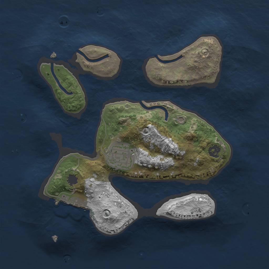 Rust Map: Procedural Map, Size: 2200, Seed: 1004818887, 4 Monuments