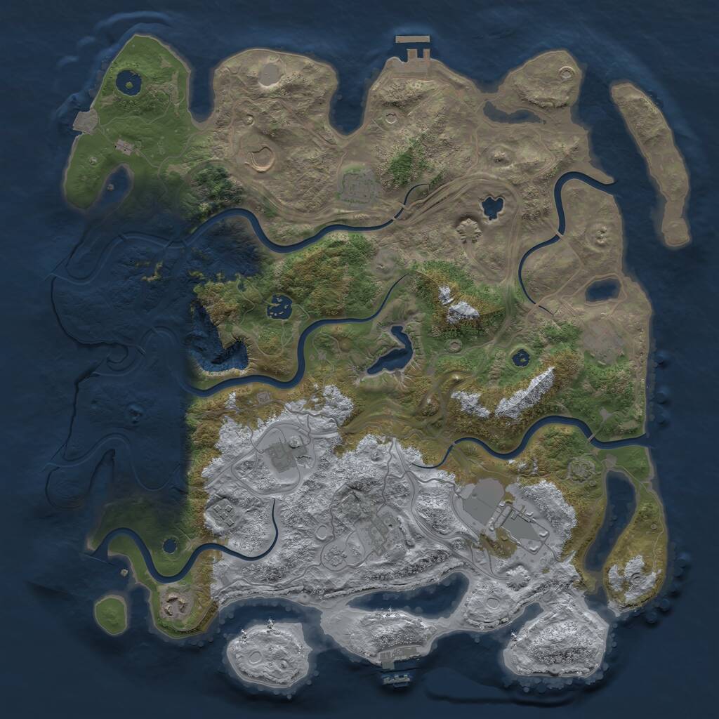 Rust Map: Procedural Map, Size: 4250, Seed: 9324550, 15 Monuments