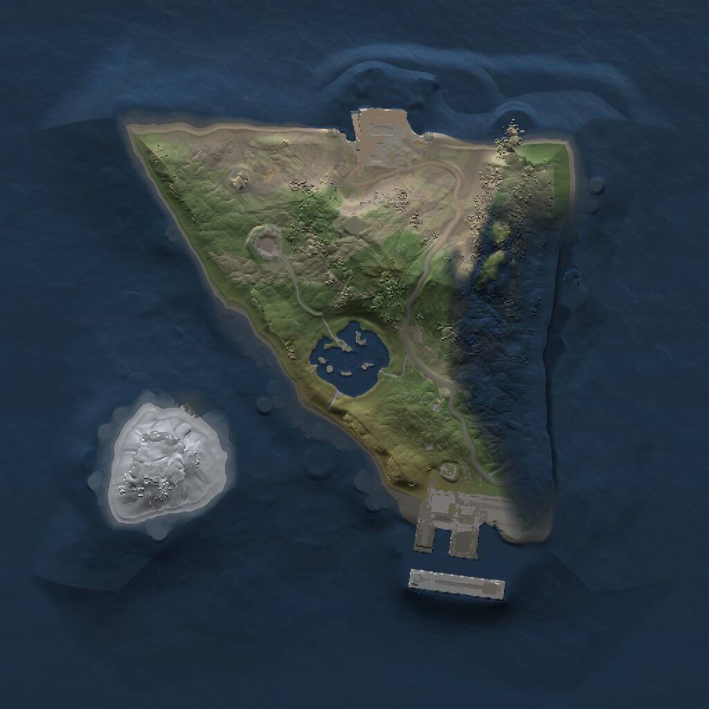 Rust Map: Procedural Map, Size: 1500, Seed: 1304924407, 3 Monuments