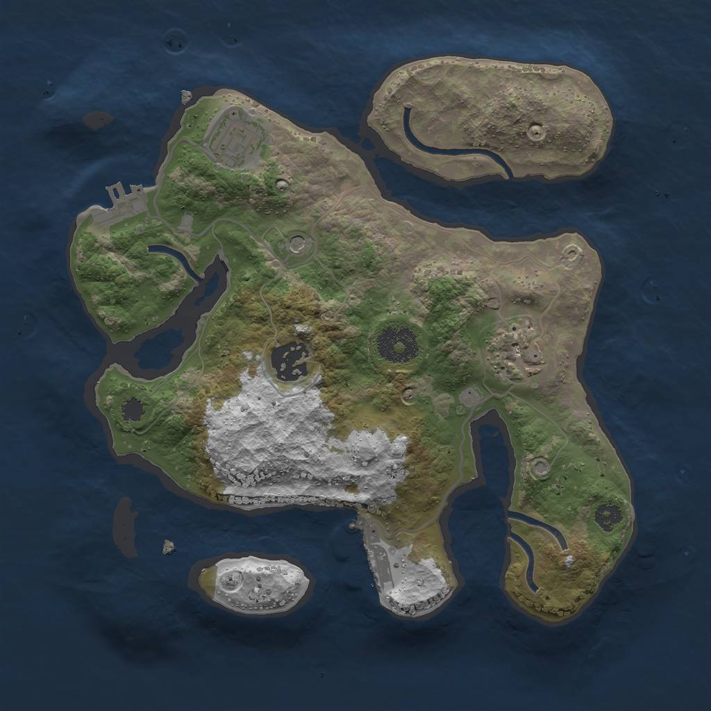 Rust Map: Procedural Map, Size: 2700, Seed: 313133, 8 Monuments