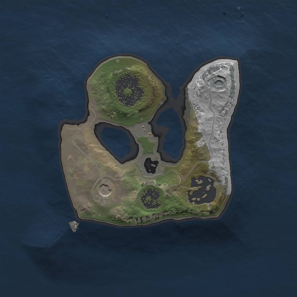 Rust Map: Procedural Map, Size: 1500, Seed: 1436276481, 4 Monuments