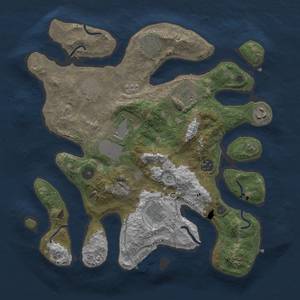 Thumbnail Rust Map: Procedural Map, Size: 3500, Seed: 27000, 12 Monuments