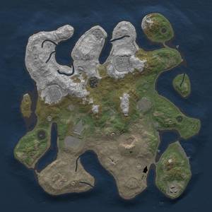 Thumbnail Rust Map: Procedural Map, Size: 3500, Seed: 49274952, 13 Monuments