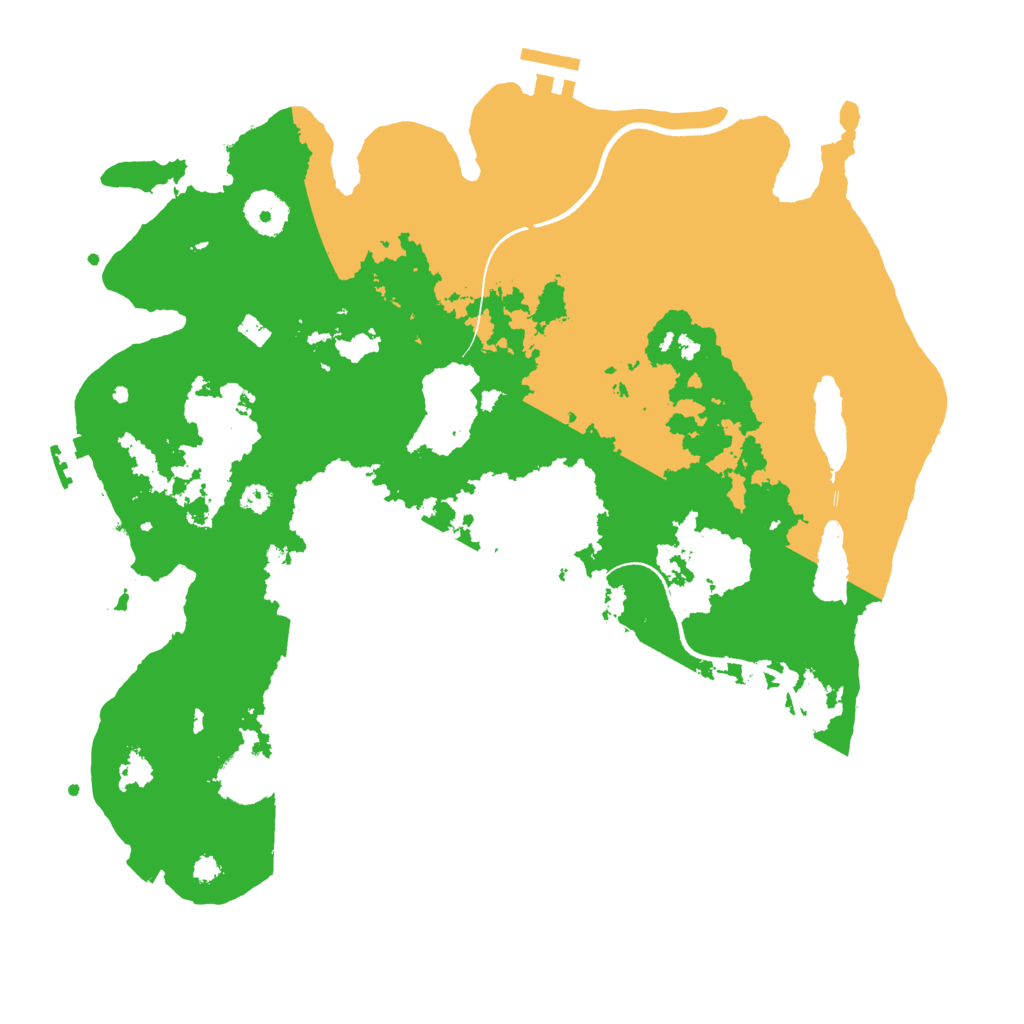 Biome Rust Map: Procedural Map, Size: 3500, Seed: 51344