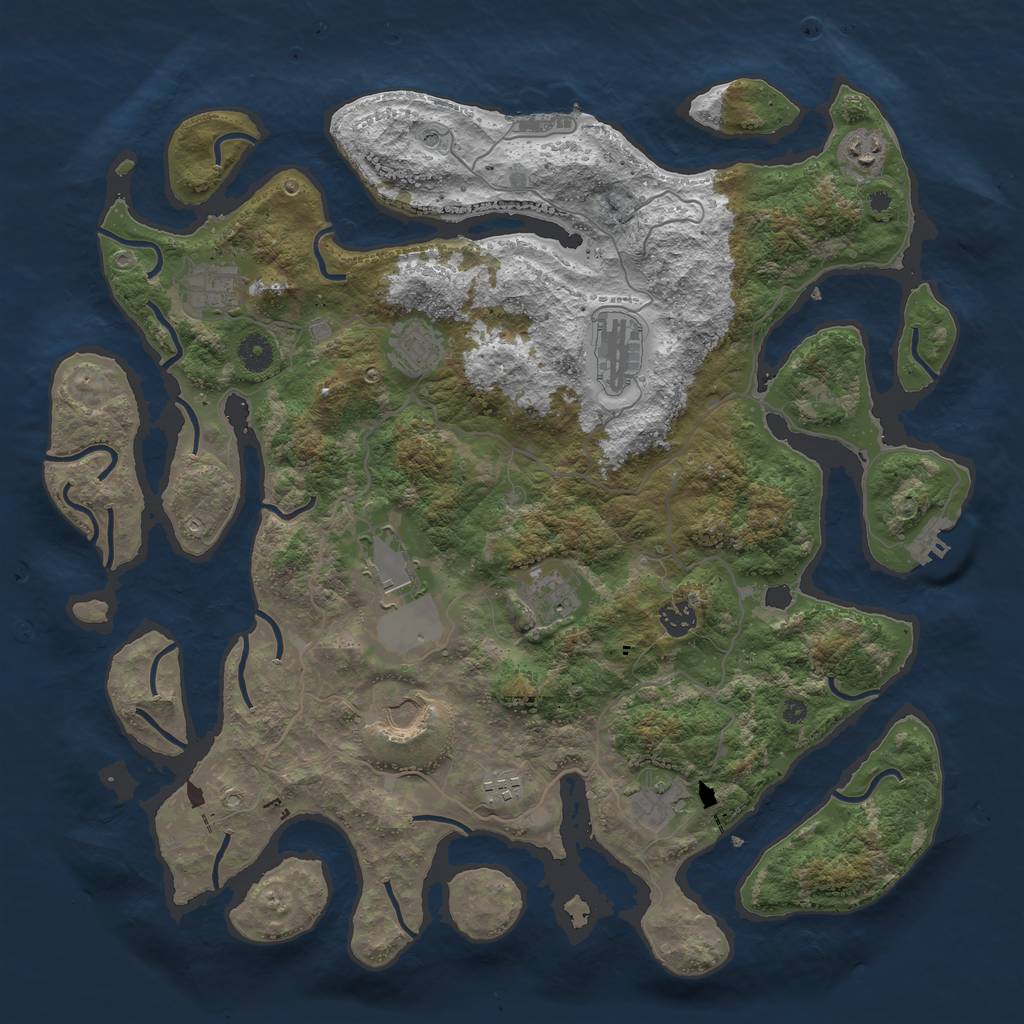 Rust Map: Procedural Map, Size: 4250, Seed: 8365, 15 Monuments