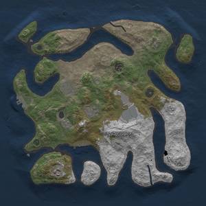 Thumbnail Rust Map: Procedural Map, Size: 3500, Seed: 39922490, 12 Monuments