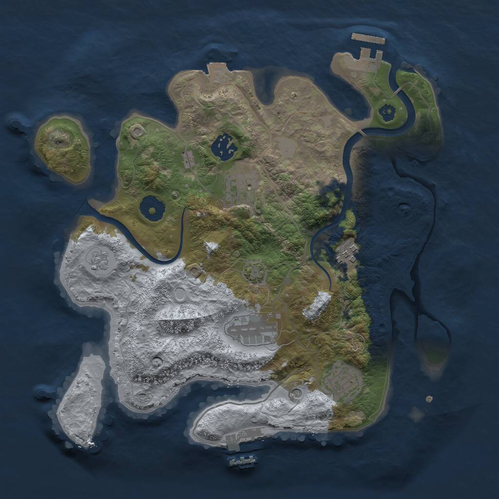 Rust Map: Procedural Map, Size: 3000, Seed: 496311, 11 Monuments
