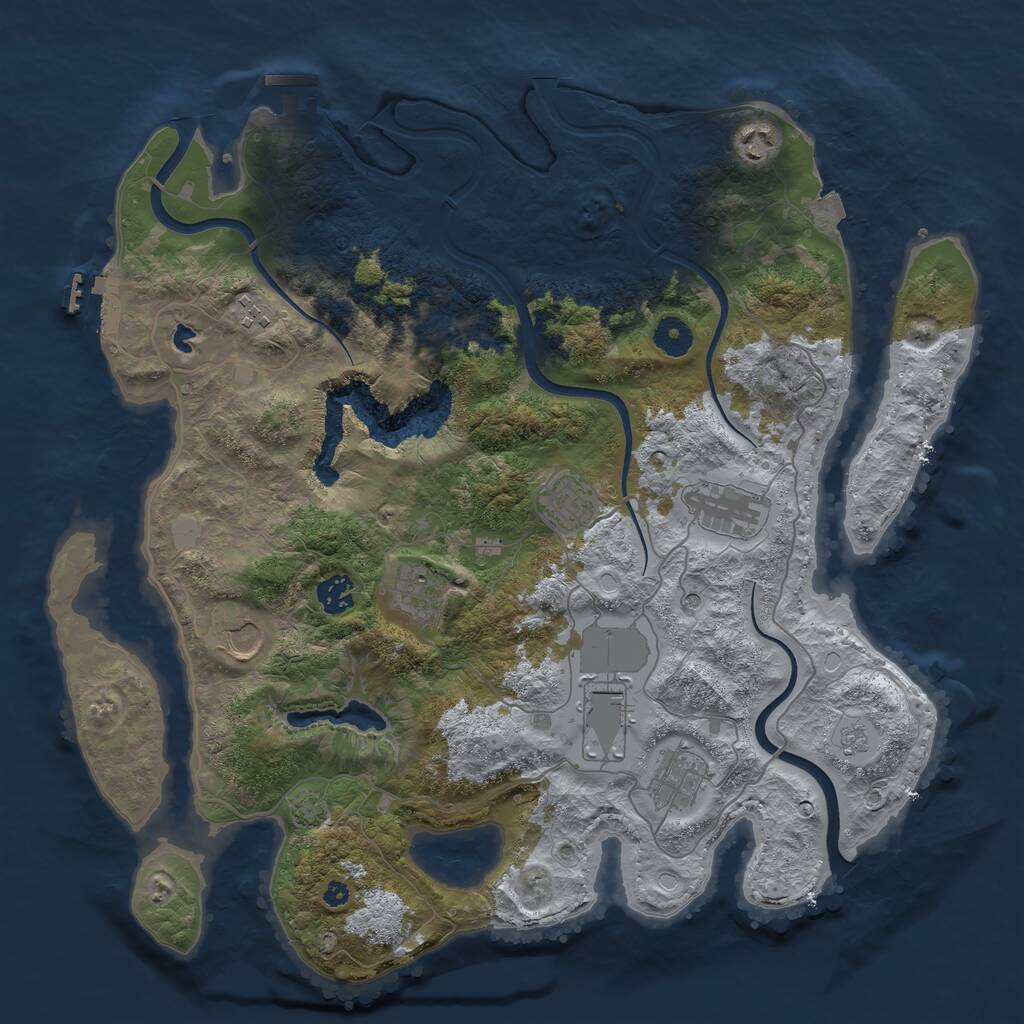 Rust Map: Procedural Map, Size: 4000, Seed: 180321, 15 Monuments