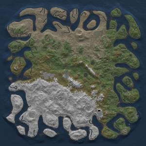 Thumbnail Rust Map: Procedural Map, Size: 6000, Seed: 7, 16 Monuments