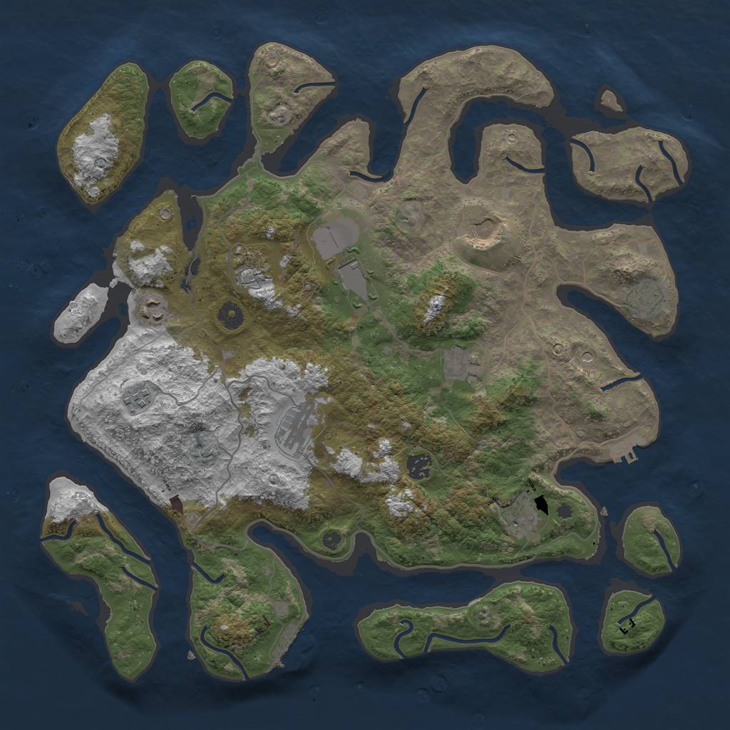 Rust Map: Procedural Map, Size: 4200, Seed: 1693837122, 15 Monuments