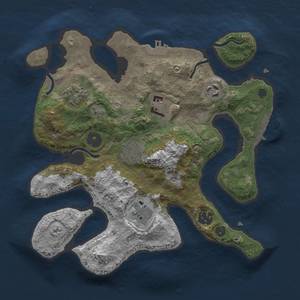 Thumbnail Rust Map: Procedural Map, Size: 3000, Seed: 1536546735, 11 Monuments