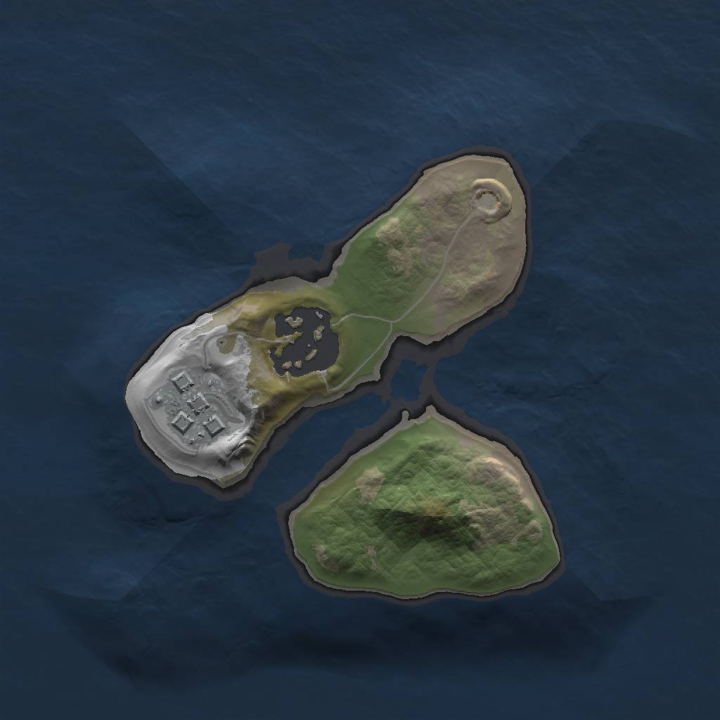 Rust Map: Barren, Size: 1500, Seed: 14434, 4 Monuments