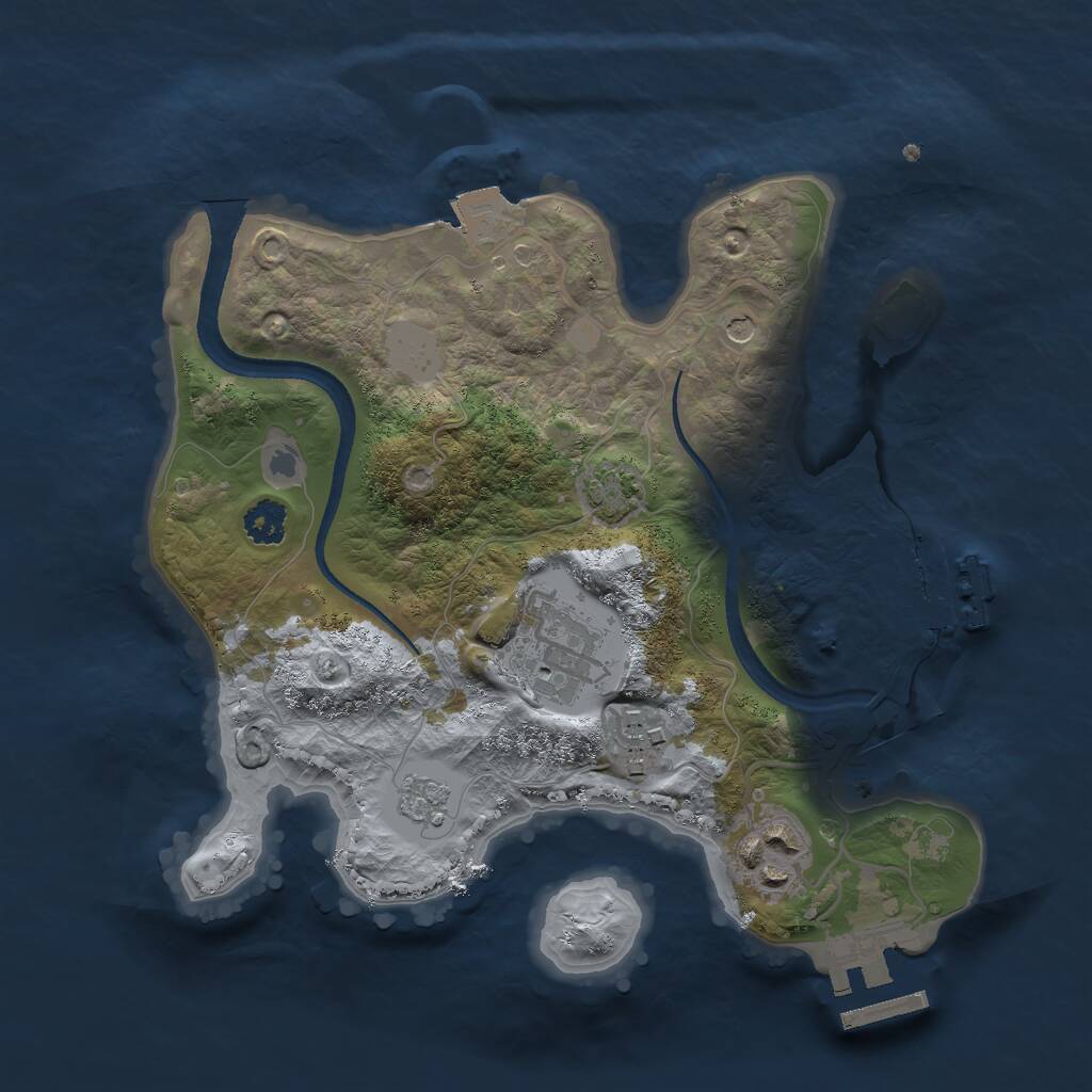 Rust Map: Procedural Map, Size: 2500, Seed: 1879003507, 9 Monuments